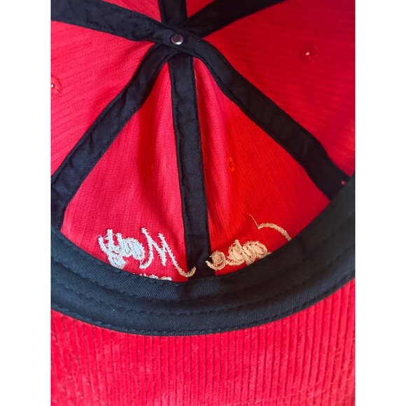 Cape May Point Red Corduroy Baseball Cap Adjustable Strapback - Picture 5 of 5
